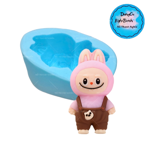 Khuôn Silicon - Labubu Nhỏ - Mặc Yếm Túi Gấu