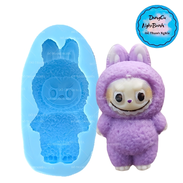 Khuôn Silicon - Labubu Lớn 9cm Nguyên Con