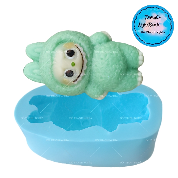 Khuôn Silicon - Labubu Lớn 9cm Nguyên Con