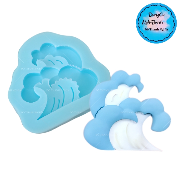 Khuôn Silicon - Ngọn Núi - Sóng Biển 4.7cm
