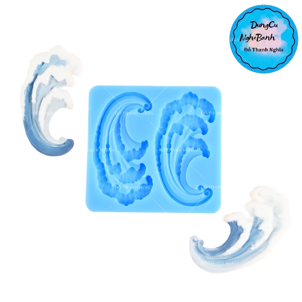 Khuôn Silicon - Biển - Ngọn Sóng 2c - 6.5cm