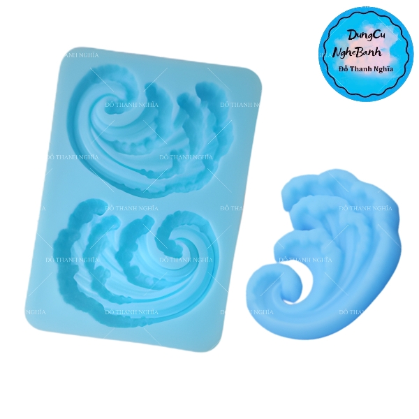 Khuôn Silicon - Biển - Ngọn Sóng 2c - 5.5cm