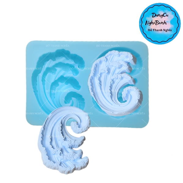 Khuôn Silicon - Biển - Ngọn Sóng 2c - 5.5cm