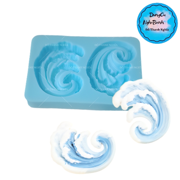 Khuôn Silicon - Biển - Ngọn Sóng 2c - 5.5cm