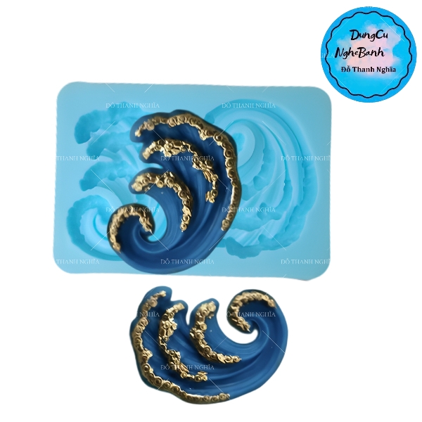 Khuôn Silicon - Biển - Ngọn Sóng 2c - 5.5cm