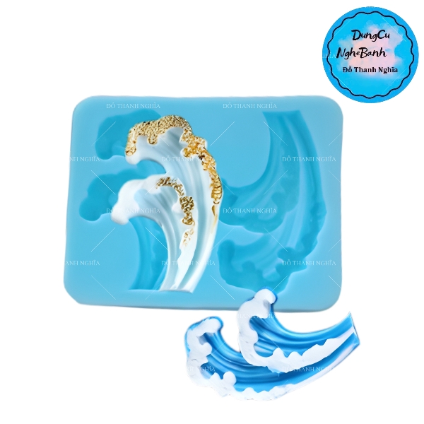 Khuôn Silicon - Biển - Ngọn Sóng 2c - 5.1cm