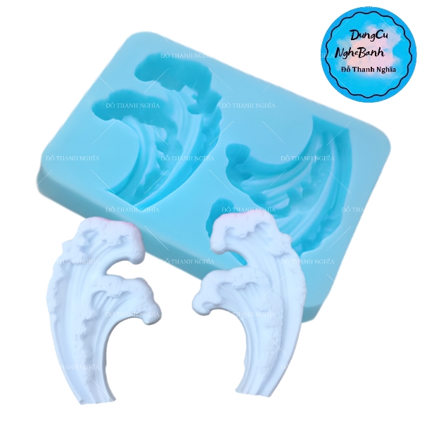 Khuôn Silicon - Biển - Ngọn Sóng 2c - 5.1cm