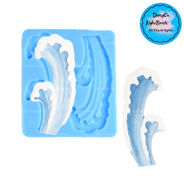 Khuôn Silicon - Biển - Ngọn Sóng 2c - 10.5cm