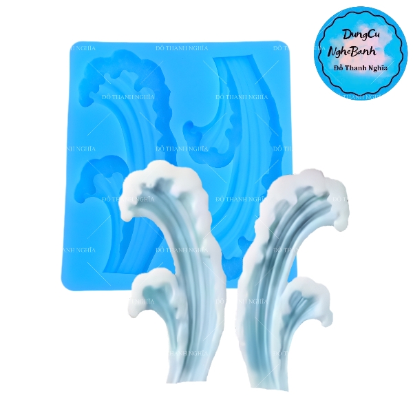 Khuôn Silicon - Biển - Ngọn Sóng 2c - 10.5cm