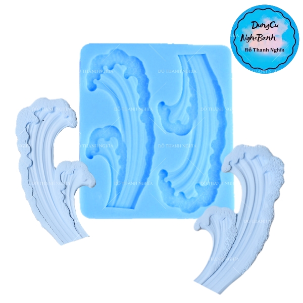 Khuôn Silicon - Biển - Ngọn Sóng 2c - 10.5cm