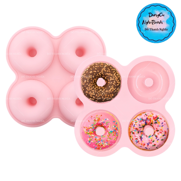 Khuôn Silicon - Donut - Vĩ 4C 7cm