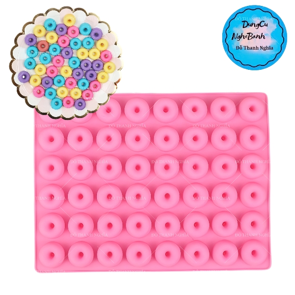 Khuôn Silicon - Donut - Chip 2cm 48c
