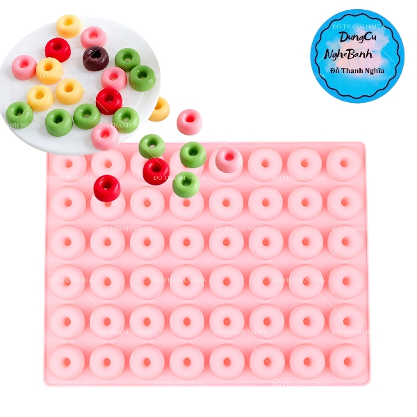 Khuôn Silicon - Donut - Chip 2cm 48c