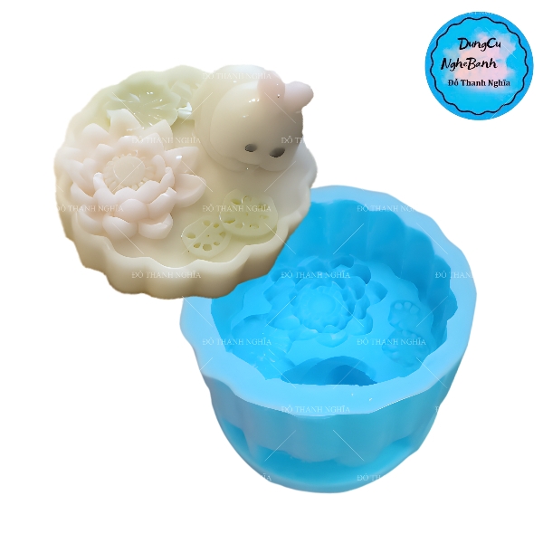 Khuôn Silicon - Động Vật - Con Thỏ Hoa Sen A