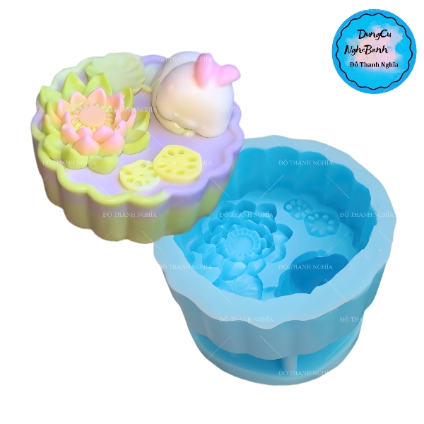 Khuôn Silicon - Động Vật - Con Thỏ Hoa Sen A