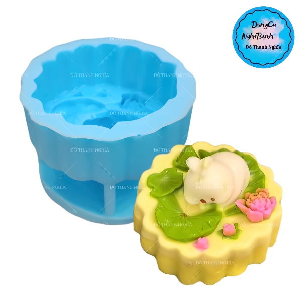 Khuôn Silicon - Động Vật - Con Thỏ Hoa Sen D