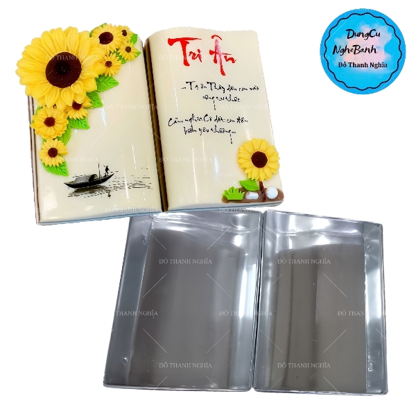 Khuôn Nhôm - Cao 8cm - Cuốn Sách