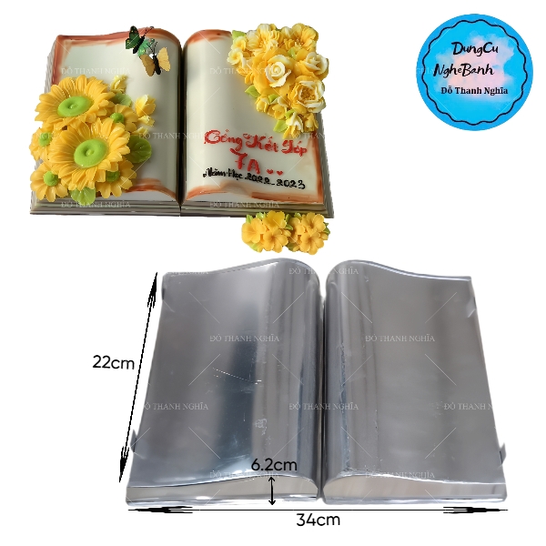 Khuôn Nhôm - Cao 8cm - Cuốn Sách