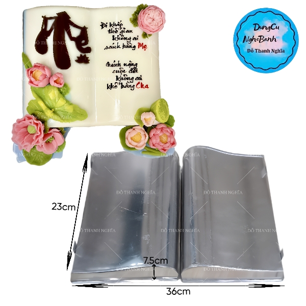 Khuôn Nhôm - Cao 8cm - Cuốn Sách