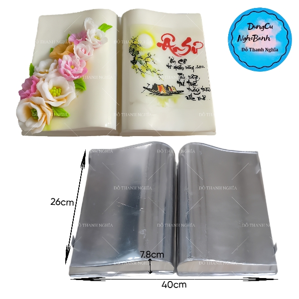 Khuôn Nhôm - Cao 8cm - Cuốn Sách