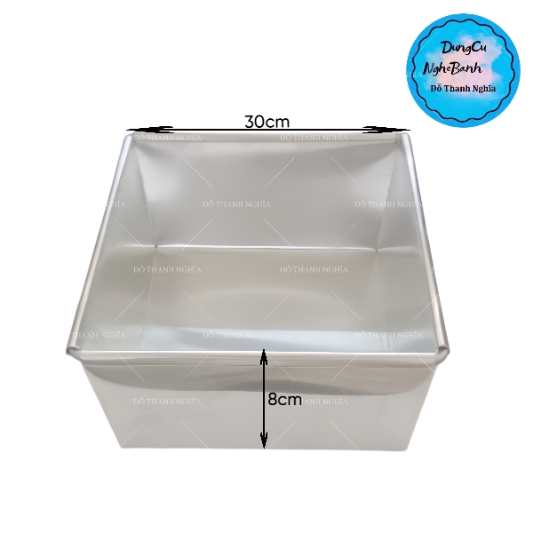 Khuôn Nhôm - Cao 8cm - Vuông