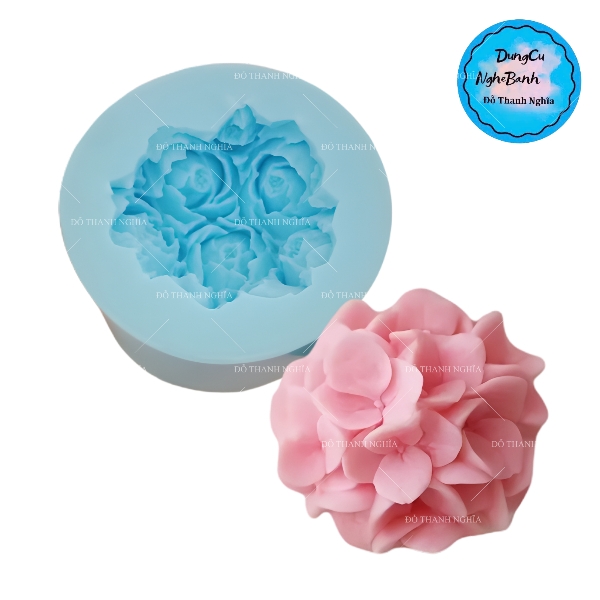 Khuôn Silicon - Chùm Hoa Cẩm Tú Cầu - 6cm