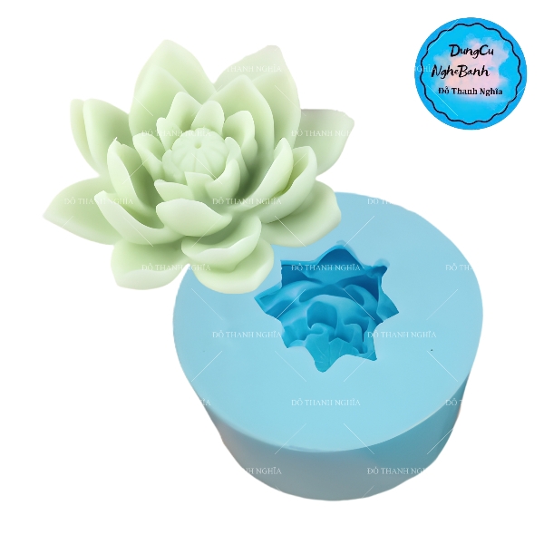 Khuôn Silicon - Hoa Cúc - Cúc Lai Sen Cánh Thẳng Nhụy - 7.3cm