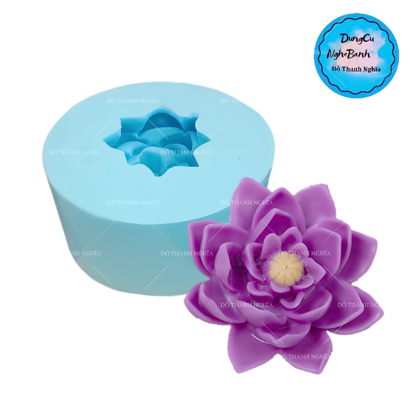 Khuôn Silicon - Hoa Cúc - Cúc Lai Sen Cánh Thẳng Nhụy - 7.3cm