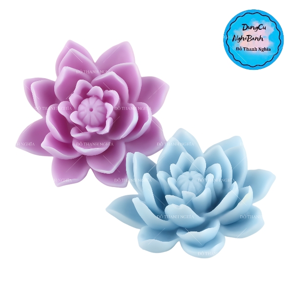 Khuôn Silicon - Hoa Cúc - Cúc Lai Sen Cánh Thẳng Nhụy - 7.3cm