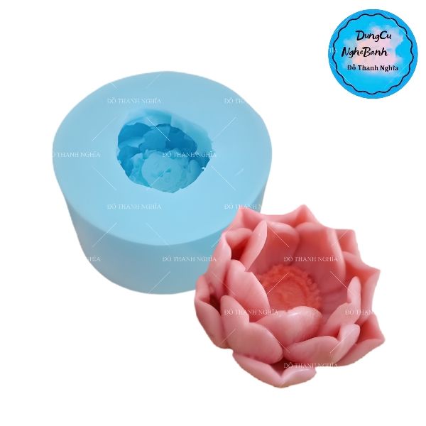 Khuôn Silicon - Hoa Sen Thái Nở - Sen Nước - SHS mới - 5.8cm - Dày