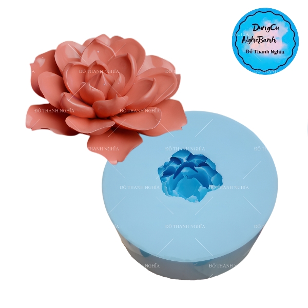 Khuôn Silicon - Hoa Sen Thái Nở - 10.5cm - Nụ Hồng