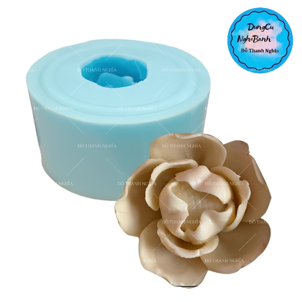 Khuôn Silicon - Hoa Mẫu Đơn - 4.7cm - Cánh Cúp