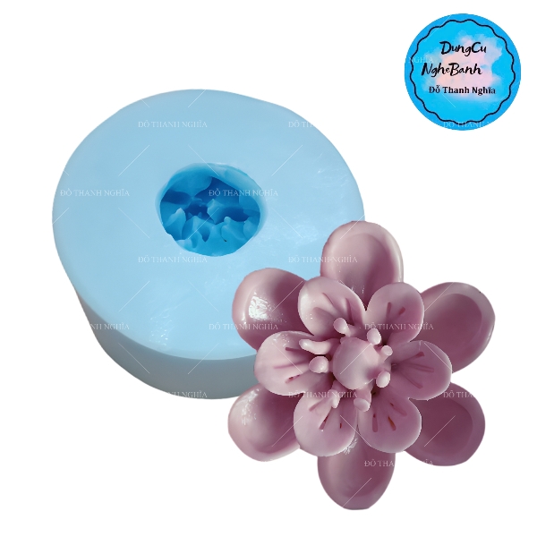 Khuôn Silicon - Hoa Mai Đào - 4.7cm - 2 Tầng 12 Cánh a3