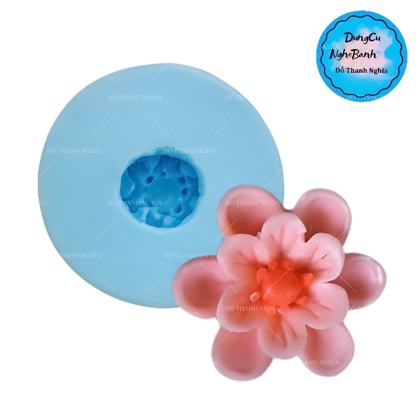 Khuôn Silicon - Hoa Mai Đào - 4.7cm - 2 Tầng 12 Cánh a3