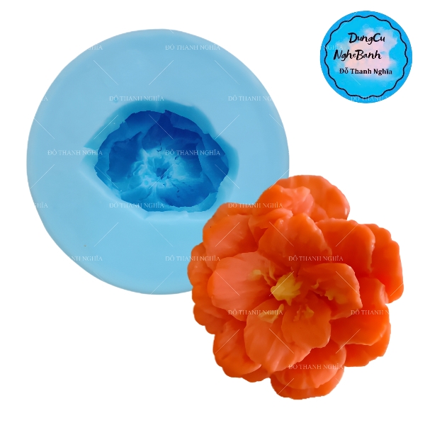 Khuôn Silicon - Hoa Mai Đào - 6cm - Nhụy Tầng