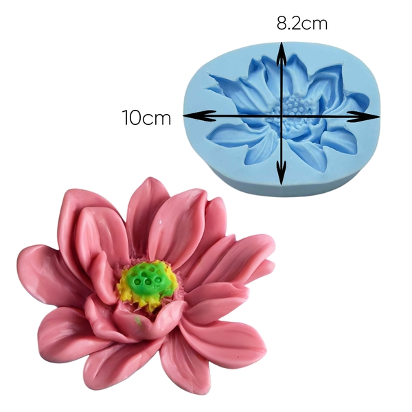 Khuôn Silicon - Mặt Ép Hoa Sen - Sen Cánh Rũ 10cm