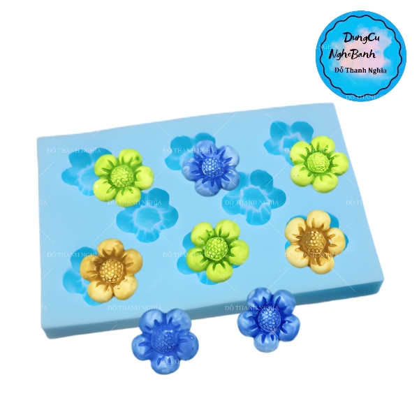 Khuôn Silicon - Hoa Mai Đào 8c 1.9cm