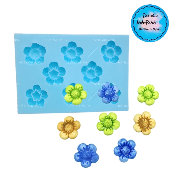 Khuôn Silicon - Hoa Mai Đào 8c 1.9cm