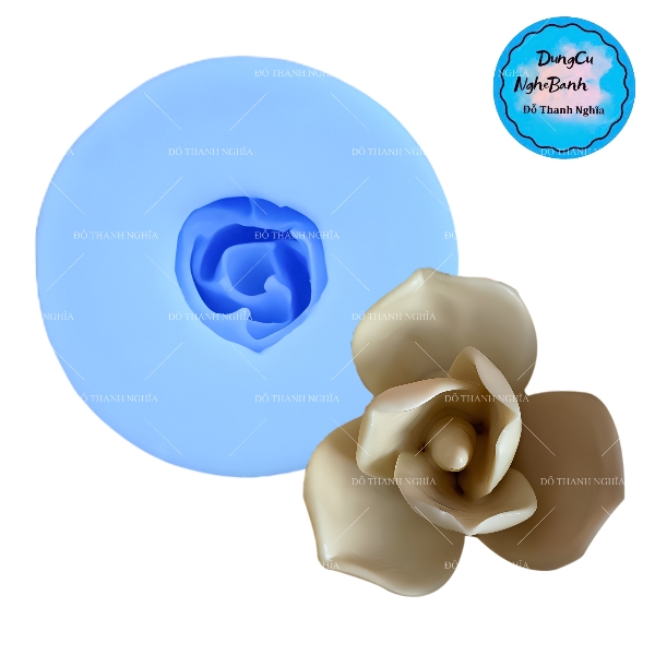 Khuôn Silicon - Hoa Lan - 4.6cm - Nhụy 2 Tầng 6 Cánh