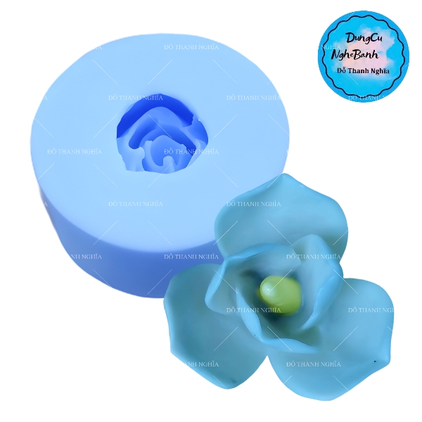 Khuôn Silicon - Hoa Lan - 4.6cm - Nhụy 2 Tầng 6 Cánh