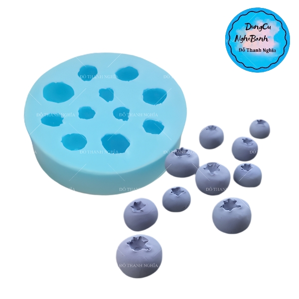 Khuôn Silicon - Trái Cây Berry - Việt Quất 0.9-1.7cm - 11c