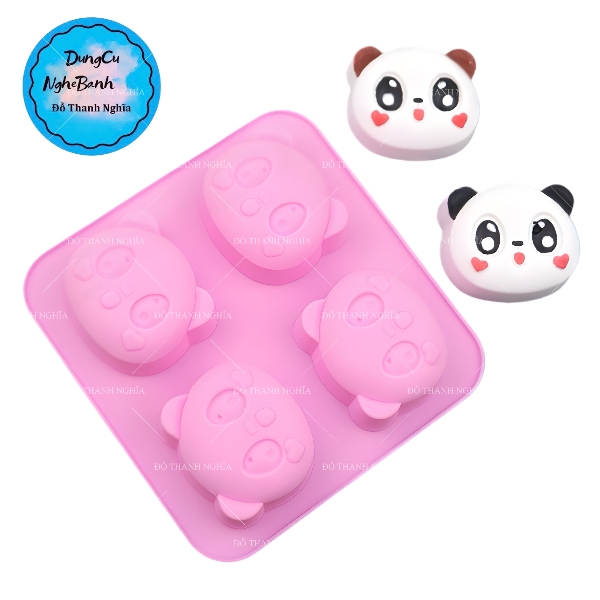 Khuôn Silicon - Động Vật - Vĩ Mặt Gấu Trúc 4C