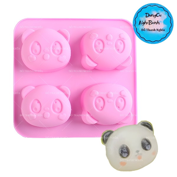 Khuôn Silicon - Động Vật - Vĩ Mặt Gấu Trúc 4C