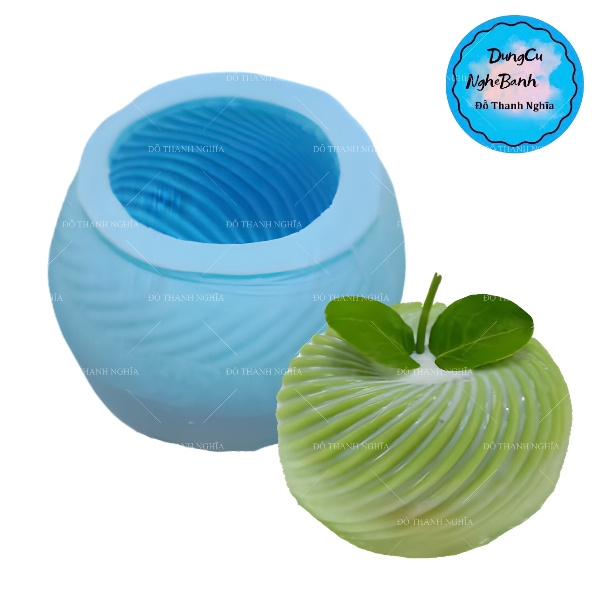 Khuôn Silicon - Trái Cây - Táo Xoắn 8cm