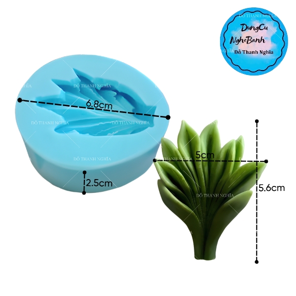 Khuôn Silicon - Lá Mao Lương