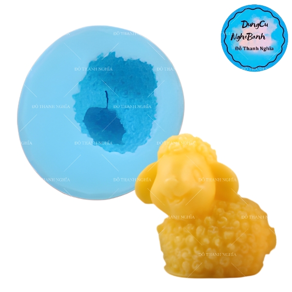 Khuôn Silicon - Động Vật - Cừu - Nhỏ 4cm - TRẮNG