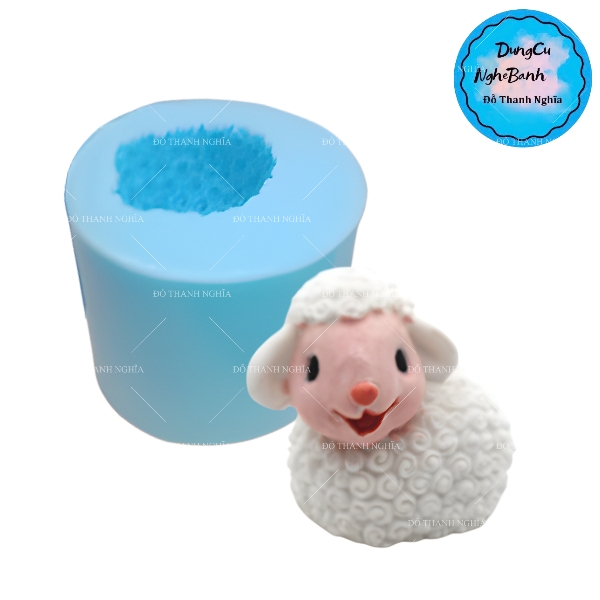 Khuôn Silicon - Động Vật - Cừu - Nhỏ 4cm - TRẮNG