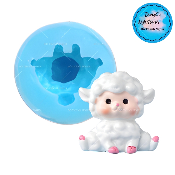 Khuôn Silicon - Động Vật - Con Cừu Ngồi