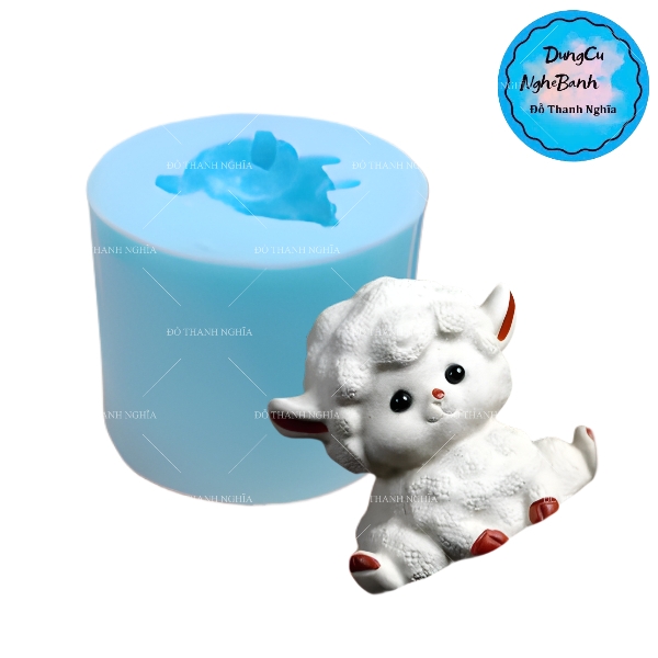 Khuôn Silicon - Động Vật - Con Cừu Ngồi