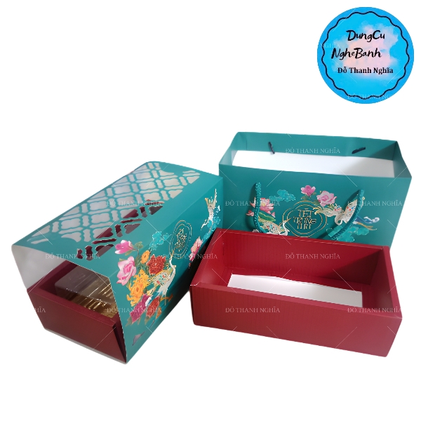Hộp Giấy - Bánh Trung Thu Quai Xách - 4 Bánh - 4B02